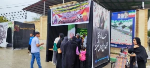 برپایی موکب پذیرایی توسط آموزشکده ملی مهارت میناب در گلزار شهدا 5