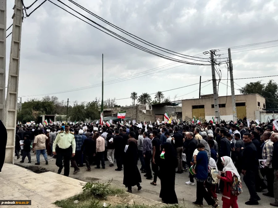 حضور دانشگاهیان دانشکده ملی مهارت میناب در راهپیمایی روز قدس 4